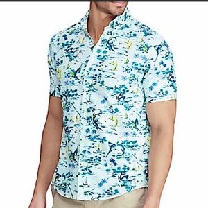 Chaps Men’s Tropical Hawaiian Print Casual Button Down Shirt